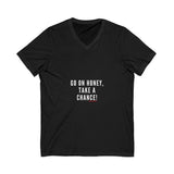 GO ON HONEY UNISEX V-NECK T-SHIRTS