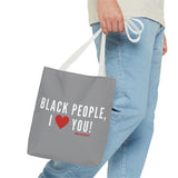 BLACKITY BLACK - WHITE TOTE BAG