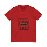 REACH FOR SOMETHING BLACK GOLD V-NECK T-SHIRTS