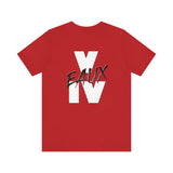 V EAUX IV - WHITE W/ BLACK EAUX UNISEX SHORT SLEEVE T-SHIRT