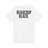 BEAUCOUP BLACK - BLACK UNISEX V-NECK T-SHIRT