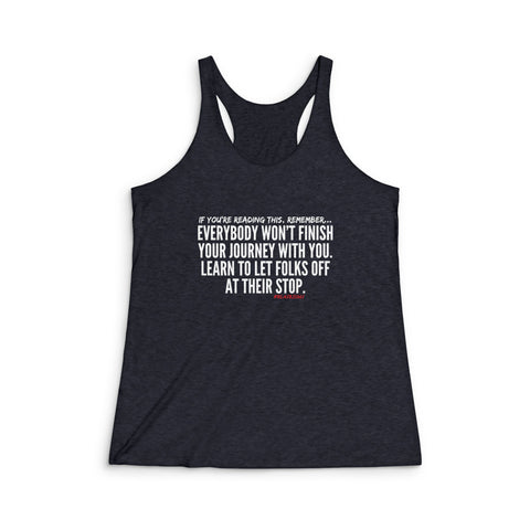 LET FOLKS OFF RACERBACK TANK TOP