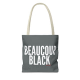 BEAUCOUP BLACK - WHITE TOTE BAG