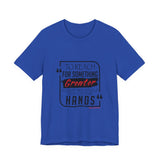 REACH FOR SOMETHING - BLACK RED UNISEX SHORT SLEEVE T-SHIRT