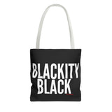 BLACKITY BLACK - WHITE TOTE BAG