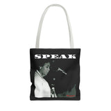 SPEAK - WHITE TOTE BAG