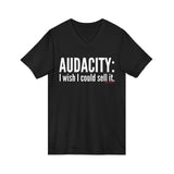 Audacity_white UNISEX V-NECK T-SHIRT