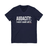 Audacity_white UNISEX V-NECK T-SHIRT