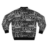 EAUX WHITE AOP MEN'S BOMBER JACKET