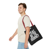PEACE BE THE JOURNEY WHITE TOTE BAG