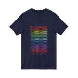 BIIIIIITCH RAINBOW UNISEX  V-NECK T-SHIRTS