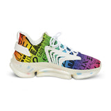 EAUX BLACK ON RAINBOW MESH SNEAKERS