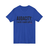 Audacity_Black UNISEX V-NECK T-SHIRT