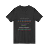 BLACK WOMAN RAINBOW UNISEX V-NECK T-SHIRT