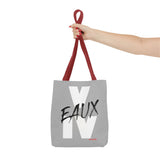 V EAUX IV - WHITE W/ BLACK EAUX TOTE BAG
