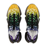 EAUX- WHITE ON MARDI GRAS MESH SNEAKERS
