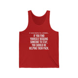 HELP THEM PACK UNISEX TANK TOP