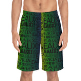 EAUX BLACK ON MARDI GRAS BOARD SHORTS