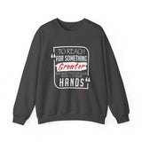 REACH FOR SOMETHING - WHITE RED UNISEX SWEAT SHIRT