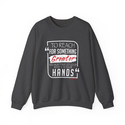 REACH FOR SOMETHING - WHITE RED UNISEX SWEAT SHIRT