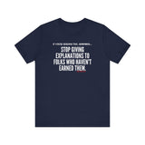 EXPLANATION UNISEX SHORT SLEEVE T-SHIRT