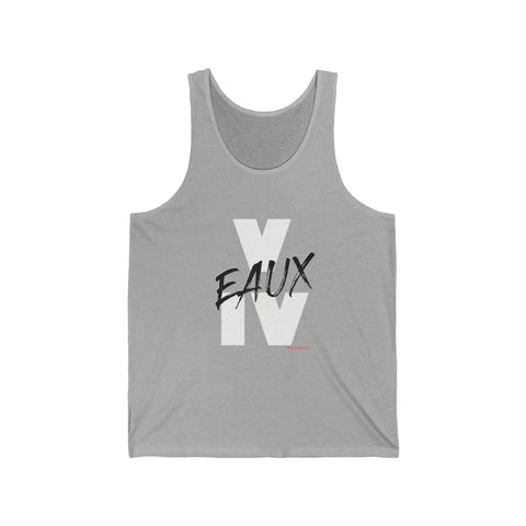 V EAUX IV - WHITE W/ BLACK EAUX UNISEX TANK TOP