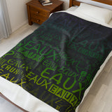 EAUX- MARDI GRAS PLUSH BLANKET