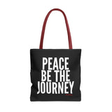 PEACE BE THE JOURNEY WHITE TOTE BAG
