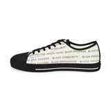 BLACK MAGIC - GOLD LETTERS LOW-TOP SNEAKERS WHITE-SOLE