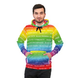 BLACK MAGIC RAINBOW WHITE AOP PULLOVER HOODIE
