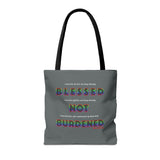 BLACK QUEER RAINBOW TOTE BAG
