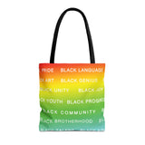 BLACK MAGIC RAINBOW WHITE  TOTE BAG