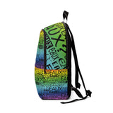 EAUX - BLACK ON RAINBOW BOOKBAG