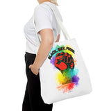 BLACK GAY PROUD FIST TOTE BAG