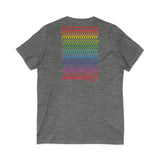 BIIIIIITCH RAINBOW UNISEX  V-NECK T-SHIRTS