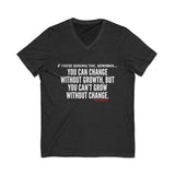 GROWTH AND CHANGE UNISEX V-NECK T-SHIRTS