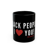 BLACKITY BLACK - WHITE CERAMIC MUG - BLACK 15OZ