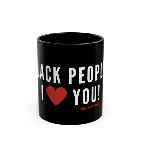 BLACKITY BLACK - WHITE CERAMIC MUG - BLACK 15OZ