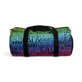 EAUX - BLACK ON RAINBOW DUFFEL BAG