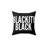 BLACKITY BLACK - WHITE THROW PILLOW