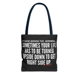 UPSIDE DOWN TOTE BAG