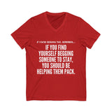 HELP THEM PACK UNISEX V-NECK T-SHIRT