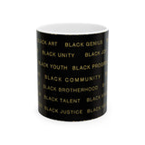 BLACK MAGIC - BLACK GOLD CERAMIC MUG BLACK 11oz, 15oz