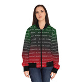 BLACK MAGIC - RBG AOP WOMEN'S BOMBER JACKET