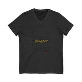 REACH FOR SOMETHING BLACK GOLD V-NECK T-SHIRTS