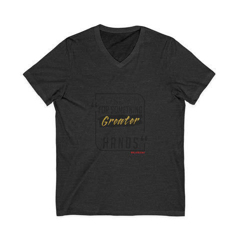 REACH FOR SOMETHING BLACK GOLD V-NECK T-SHIRTS