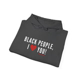BLACKITY BLACK - WHITE UNISEX HOODIE