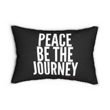 PEACE BE THE JOURNEY WHITE LUMBAR PILLOW