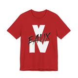V EAUX IV - WHITE W/ BLACK EAUX UNISEX SHORT SLEEVE T-SHIRT