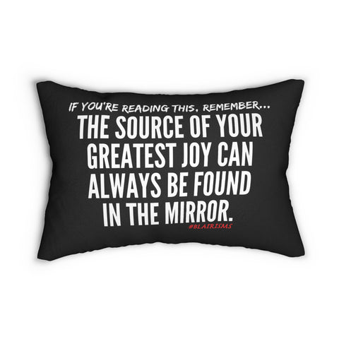 JOY IN THE MIRROR LUMBAR PILLOW
